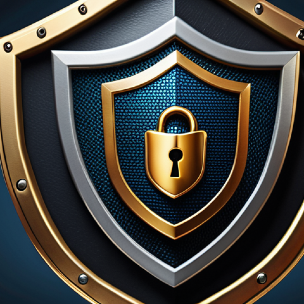 A company shield protecting against cyber attacks, symbolizing data security and trust.